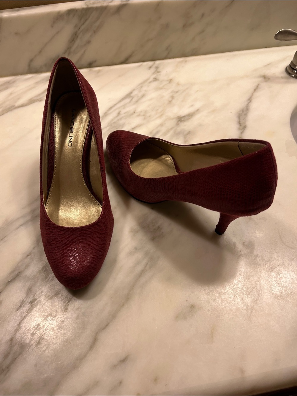 Women’s Burgundy Heeled Pumps